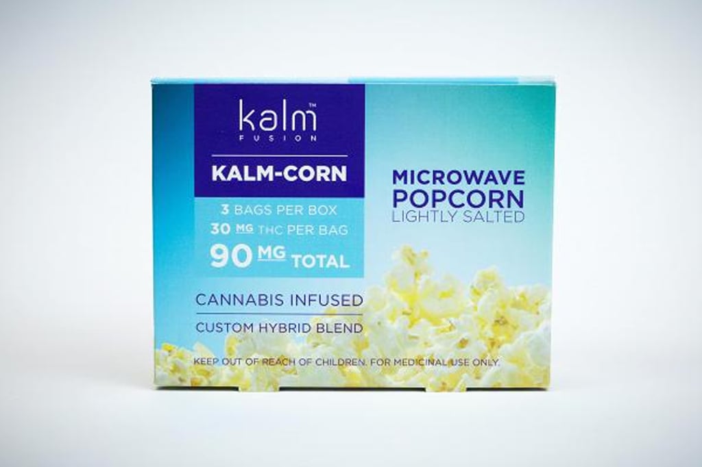 Kalm Fusion's popcorn is infused with cannabis. Photo: Kalm Fusion