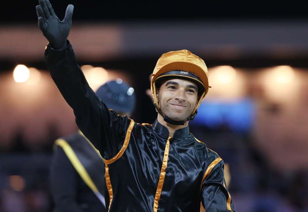 Joao Moreira during The Hong Kong Jockey Club Race of the Riders at AsiaWorld-Expo. Photo: Sam Tsang