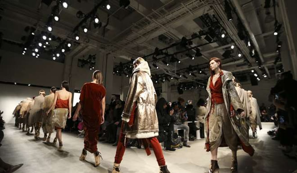 Nicholas K’s AW17 collection at New York Fashion Week. Photo: Xinhua Nicholas K’s AW17 collection at New York Fashion Week. Photo: Xinhua