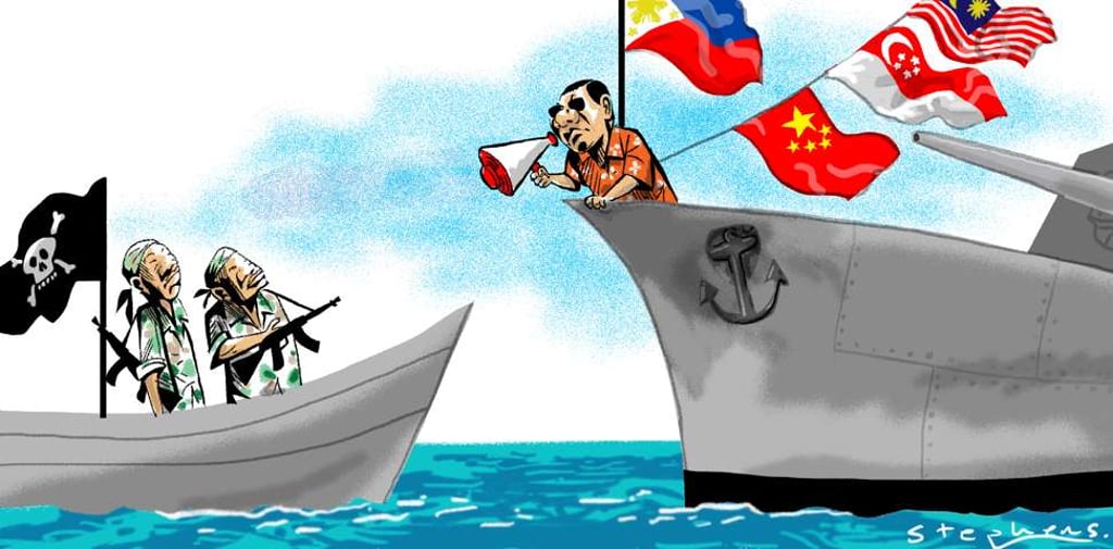 China should not be the only external power from which Philippines President Rodrigo Duterte seeks help. Illustration: Craig Stephens China should not be the only external power from which Philippines President Rodrigo Duterte seeks help. Illustration: Craig Stephens