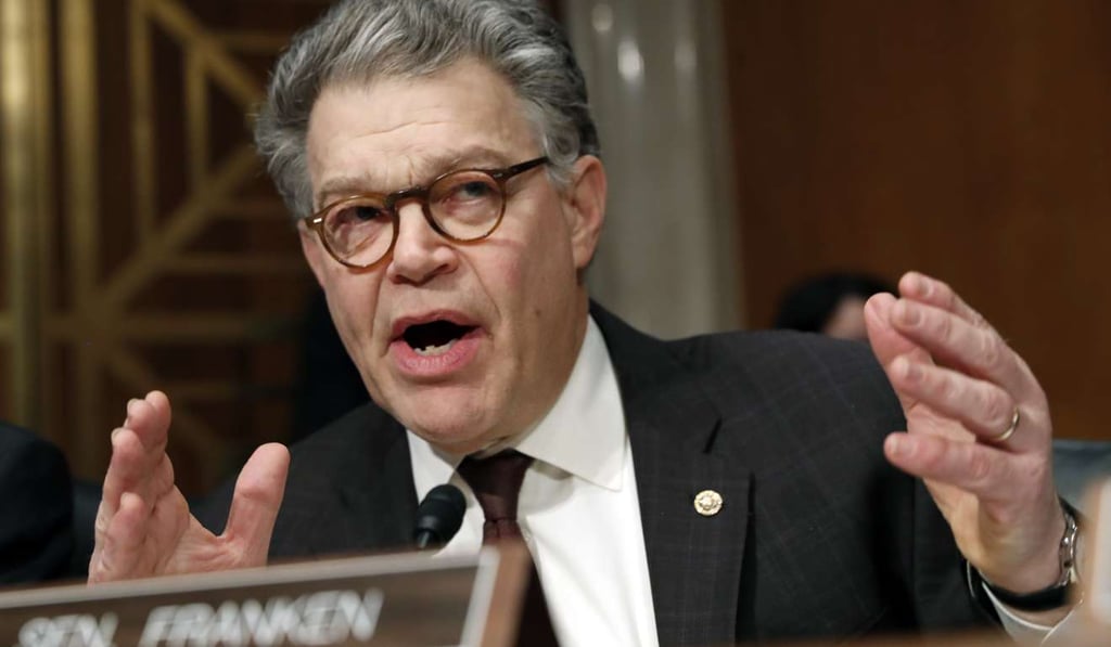 US Senate Health, Education, Labour, and Pensions Committee member Al Franken speaks on Capitol Hill in Washington. Photo: AP