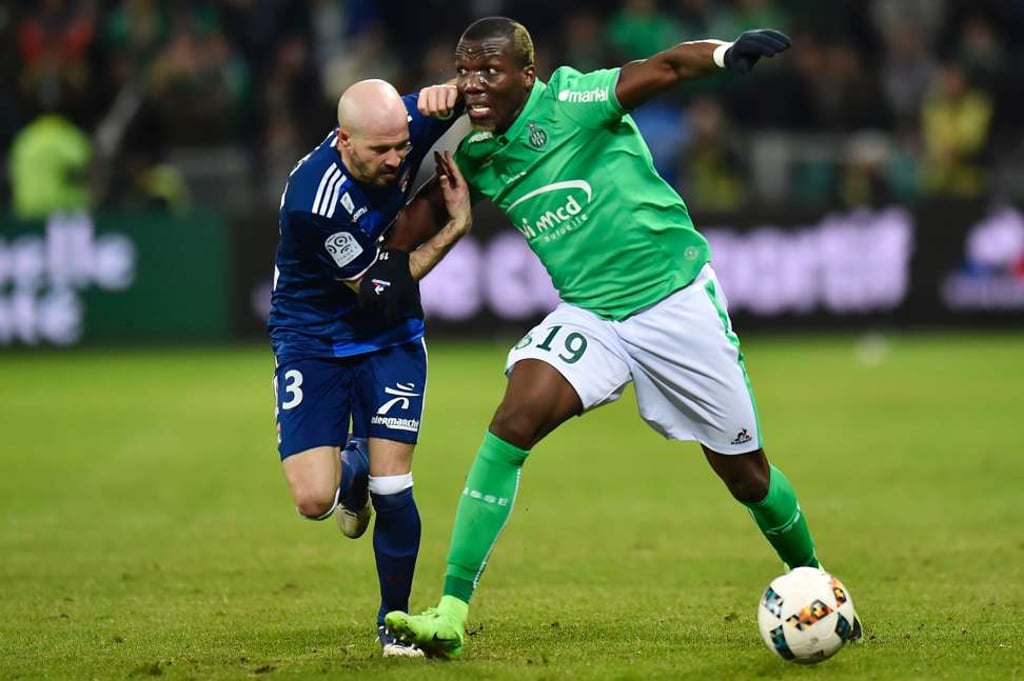 Saint-Etienne's French defender Florentin Pogba (right) vies with Lyon's French defender Christophe Jallet. Photo: AFP Saint-Etienne's French defender Florentin Pogba (right) vies with Lyon's French defender Christophe Jallet. Photo: AFP