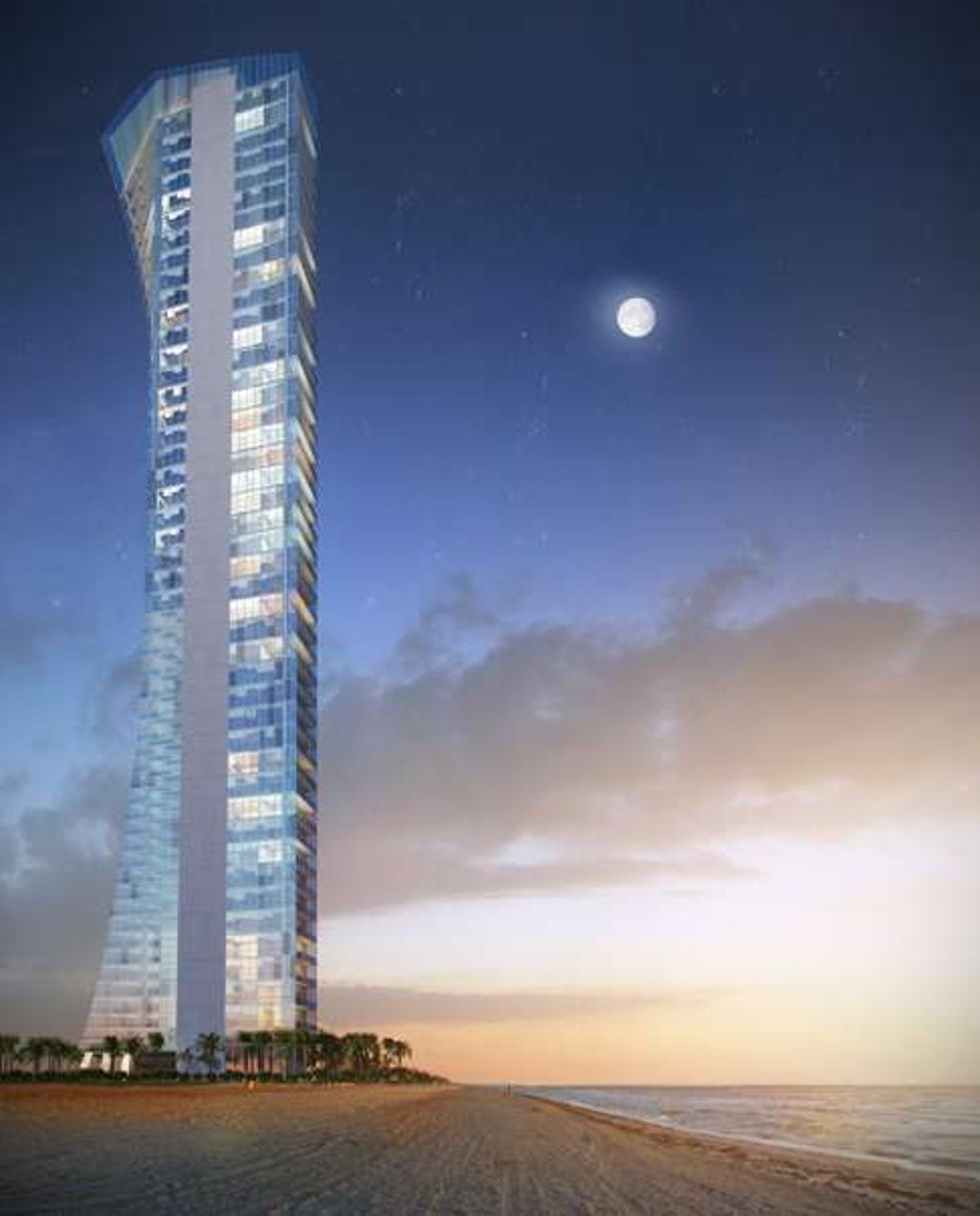 A rendering of an apartment at the Muse Residences in Miami, Florida, designed by Deepak Chopra