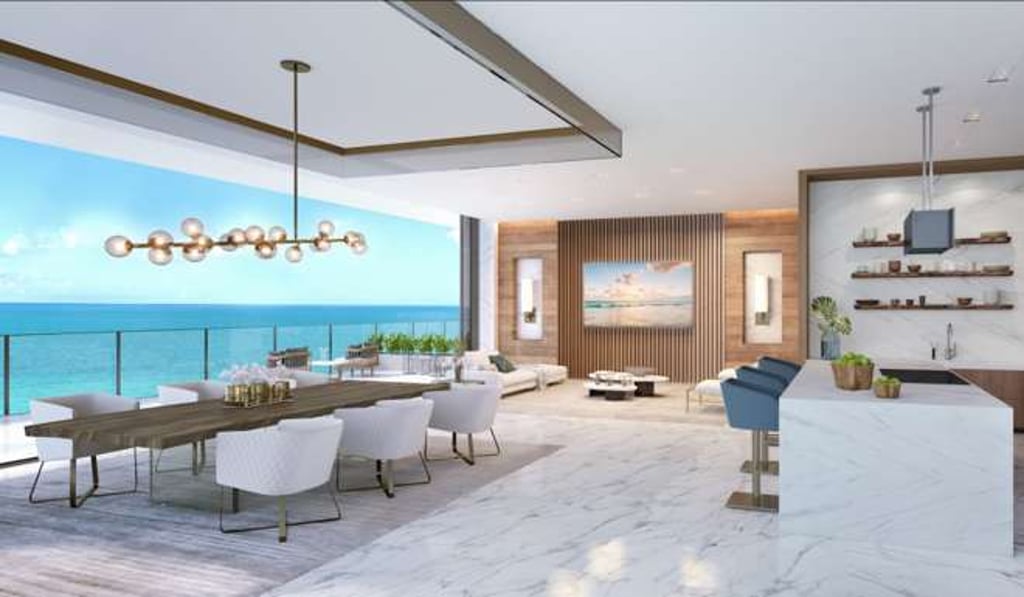 A rendering of an apartment at the Muse Residences in Miami, Florida, designed by Deepak Chopra