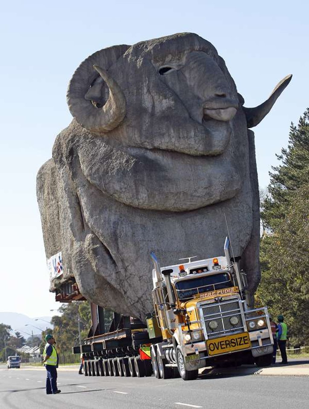 Goulburn, New South Wales’ Big Merino is one of an estimated 146 “Big Things” in Australia. Picture: AFP