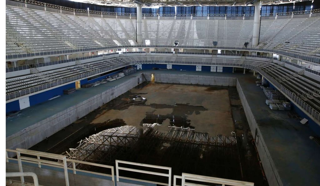 The Olympic Aquatics Stadium in Rio de Janeiro is in a dilapidated condition. Photo: Reuters