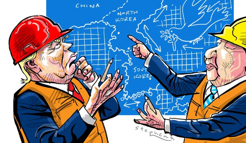 Multilateral security arrangements guaranteeing the security of both Koreas would mitigate the gap between China’s view of North Korea as a buffer state and the US view of the North as a nuclear threat. Illustration: Craig Stephens Multilateral security arrangements guaranteeing the security of both Koreas would mitigate the gap between China’s view of North Korea as a buffer state and the US view of the North as a nuclear threat. Illustration: Craig Stephens