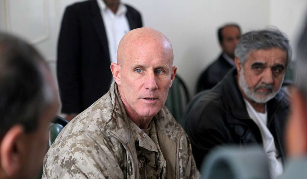 Vice-Admiral Robert Harward in Zaranj, Afghanistan, in 2011. Photo: Reuters