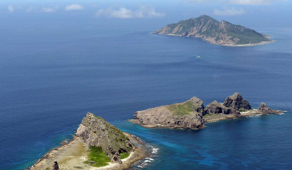 A group of disputed islands, Uotsuri island, top, Minamikojima, bottom and Kitakojima, known as the Senkakus in Japan and Diaoyu in China. Photo: Kyodo