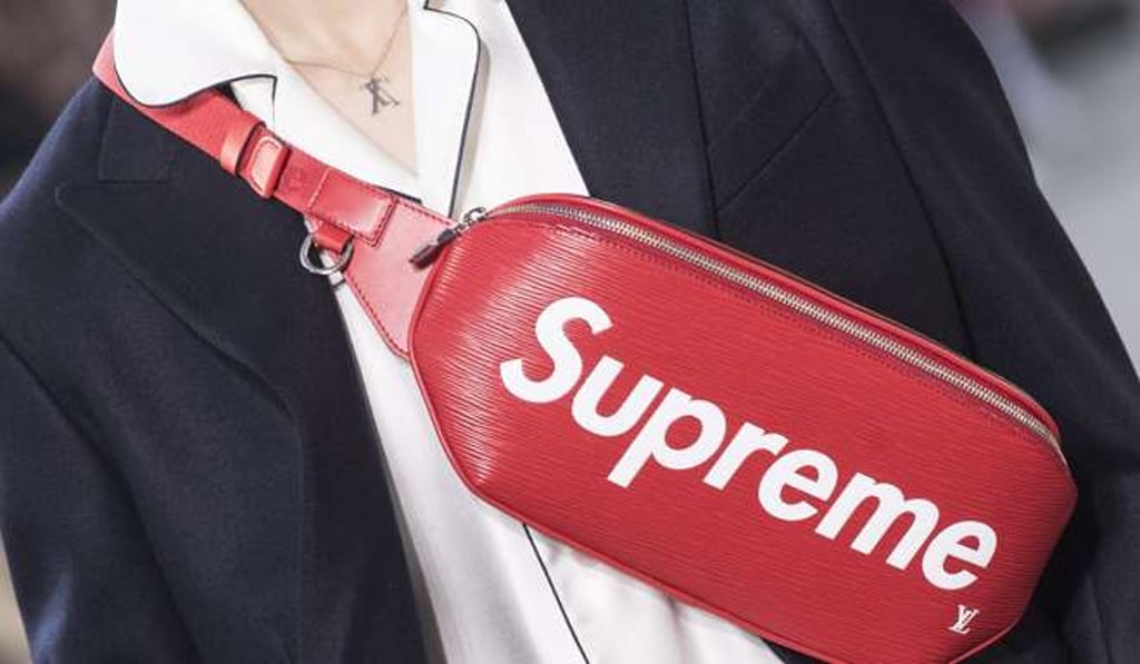 Louis Vuitton x Supreme’s autumn-winter collection at Paris Men's Fashion Week. Photo: EPA Louis Vuitton x Supreme’s autumn-winter collection at Paris Men's Fashion Week. Photo: EPA