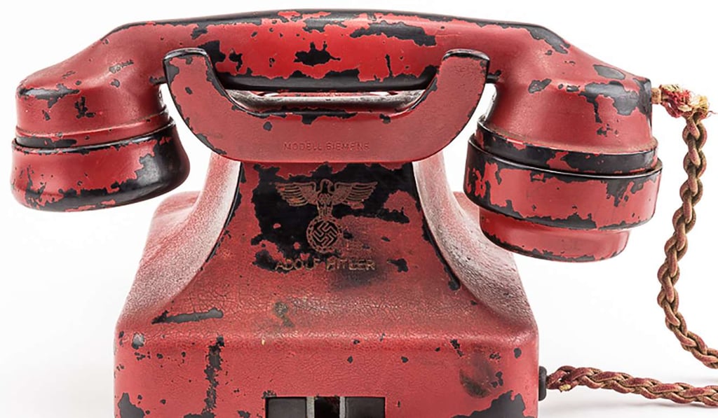 The telephone that once belonged to Nazi leader Adolf Hitler. Photo: AFP