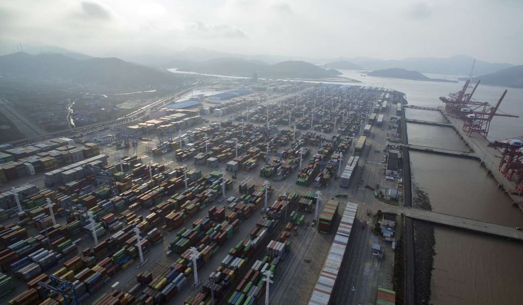 Containers are processed at the container terminal at Zhoushan port in Ningbo, Zhejiang Province. Photo: Xinhua Containers are processed at the container terminal at Zhoushan port in Ningbo, Zhejiang Province. Photo: Xinhua