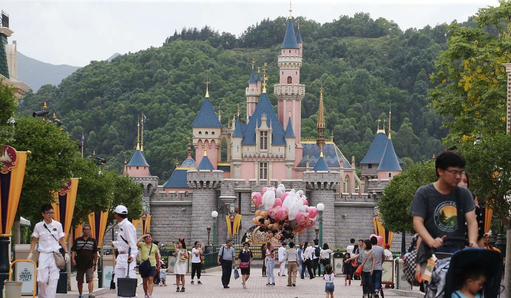 Visitors are seen at Hong Kong Disneyland. Photo: Felix Wong
