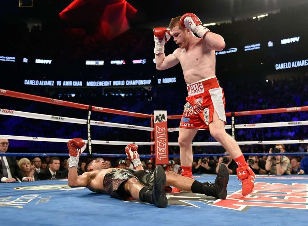 Amir Khan was the victim of a devastating knockout by Mexican Saul ‘Canelo’ Alvarez in his last fight in May. Photo: AFP