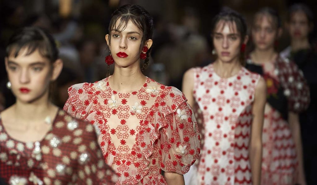 Simone Rocha’s 2017 spring-summer show at London Fashion Week in September 2016. Picture: AFP