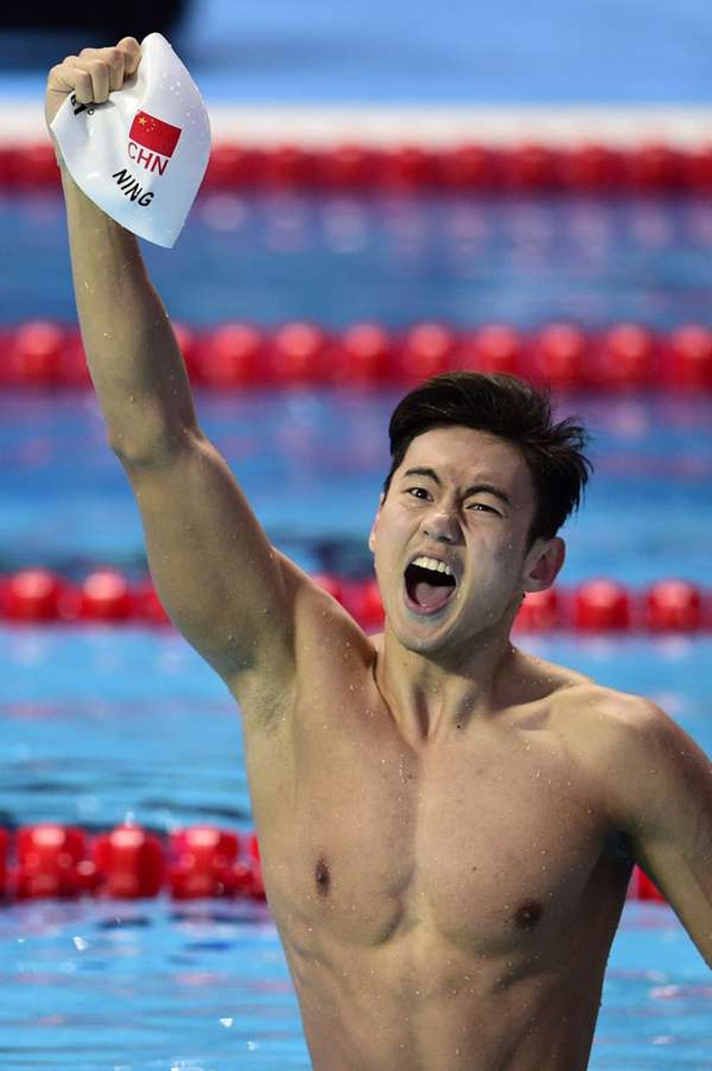 Ning is the new golden boy of Chinese swimming. Photo: AFP