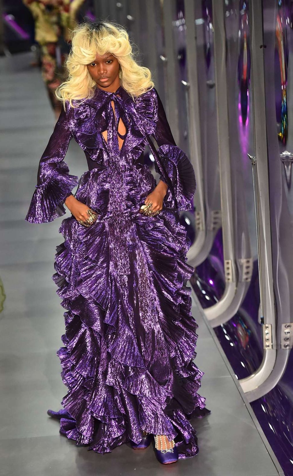 A look from Gucci’s autumn-winter 2017 show in Milan. Photo: AFP