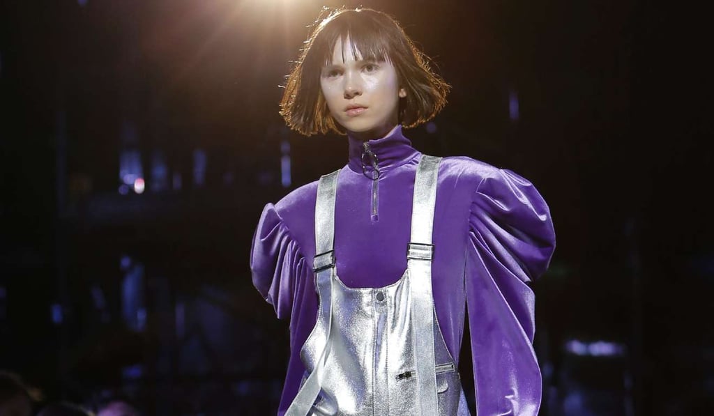 A model for fashion house Annakiki during the Women's Fall/Winter 2017/2018 fashion week. Photo: AFP