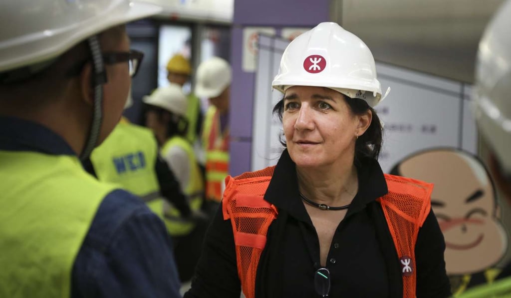 Louise Soloway Chan, the artist behind the bas-relief at Sai Ying Pun MTR station.