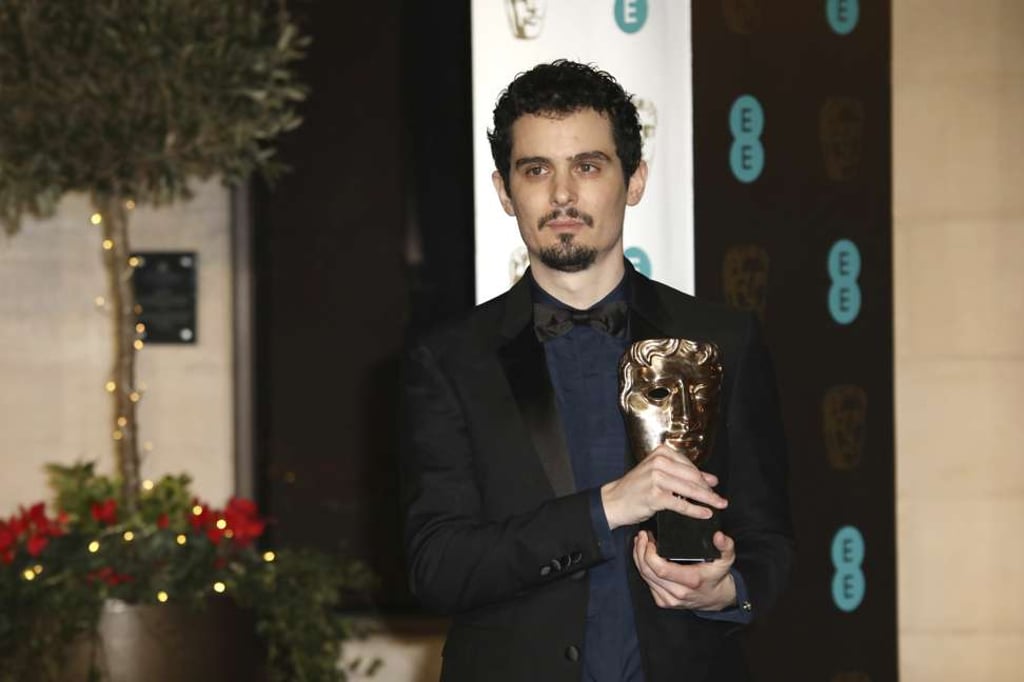 Director Damien Chazelle with his best director Bafta award for La La Land. Photo: Vianney Le Caer/Invision/AP