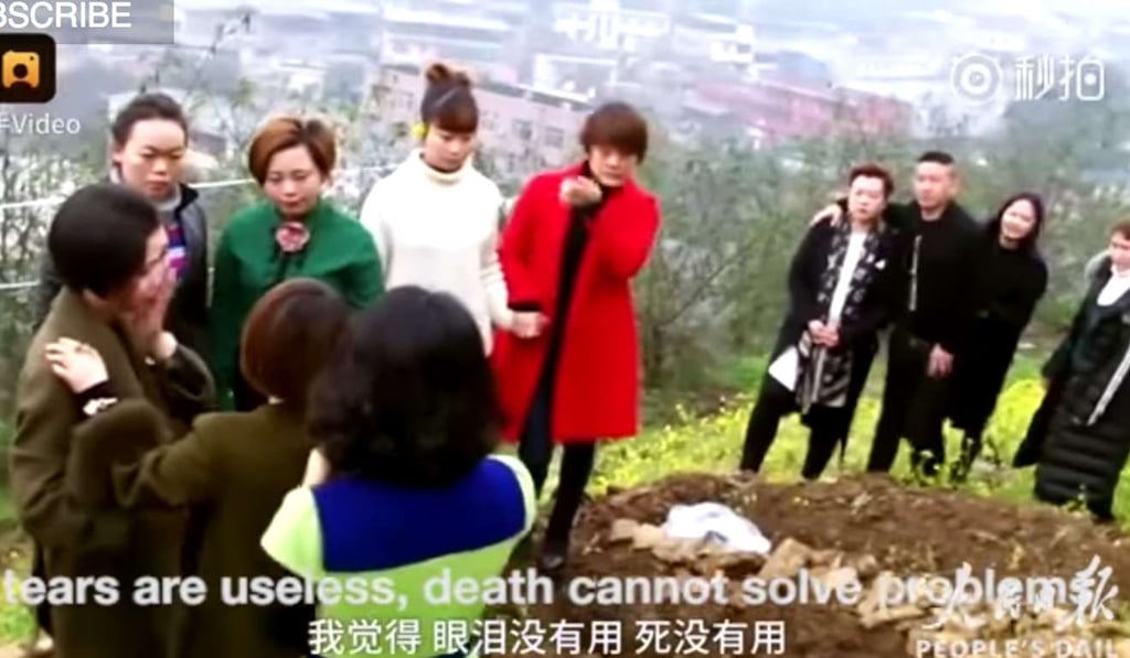 A scene from a ‘People’s Daily’ video about the women. Photo: Handout A scene from a ‘People’s Daily’ video about the women. Photo: Handout