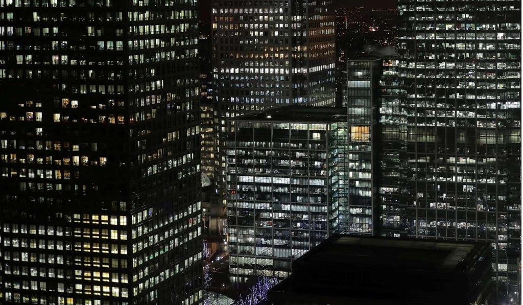 Offices in the financial district of Canary Wharf in London. In Britain, a central register has been set up for an anonymous public search – free of charge – of a company’s ultimate owners. Photo: Reuters