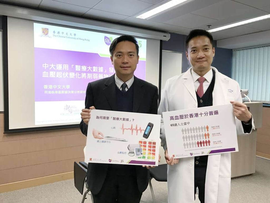 Kelvin Tsoi (left) and Samuel Wong outline their research findings. Photo: Elizabeth Cheung