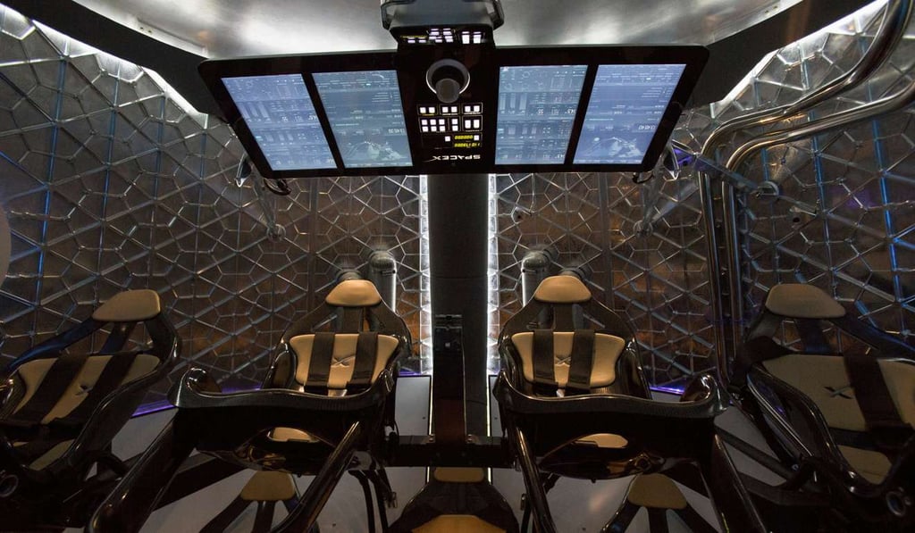 The cabin of the Dragon V2 spacecraft. Photo: reuters