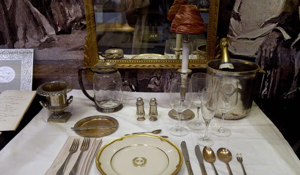 A former dinner setting is on display at New York City's Waldorf Astoria, one of the most famous hotels in the world, February 24, 2017. On March 1, 2017, the Waldorf Astoria will close temporarily for renovations. Photo: AFP A former dinner setting is on display at New York City's Waldorf Astoria, one of the most famous hotels in the world, February 24, 2017. On March 1, 2017, the Waldorf Astoria will close temporarily for renovations. Photo: AFP