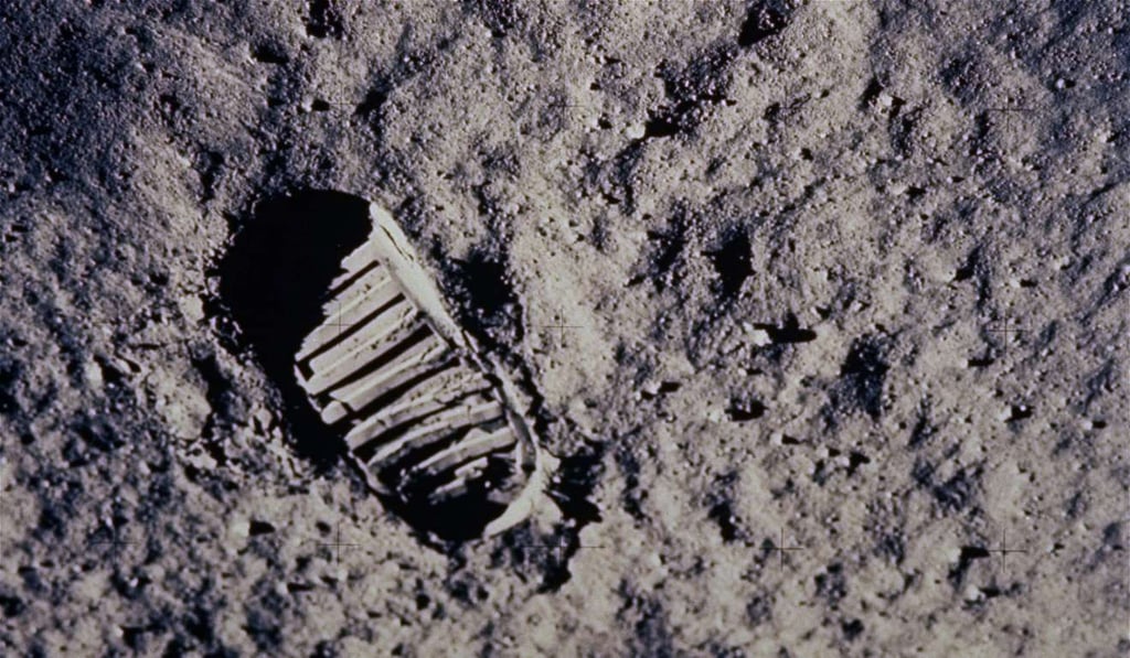 In this July 20, 1969 file photo provided by Nasa, a footprint left by one of the astronauts of the Apollo 11 mission shows in the soft, powder surface of the moon. Photo: AP