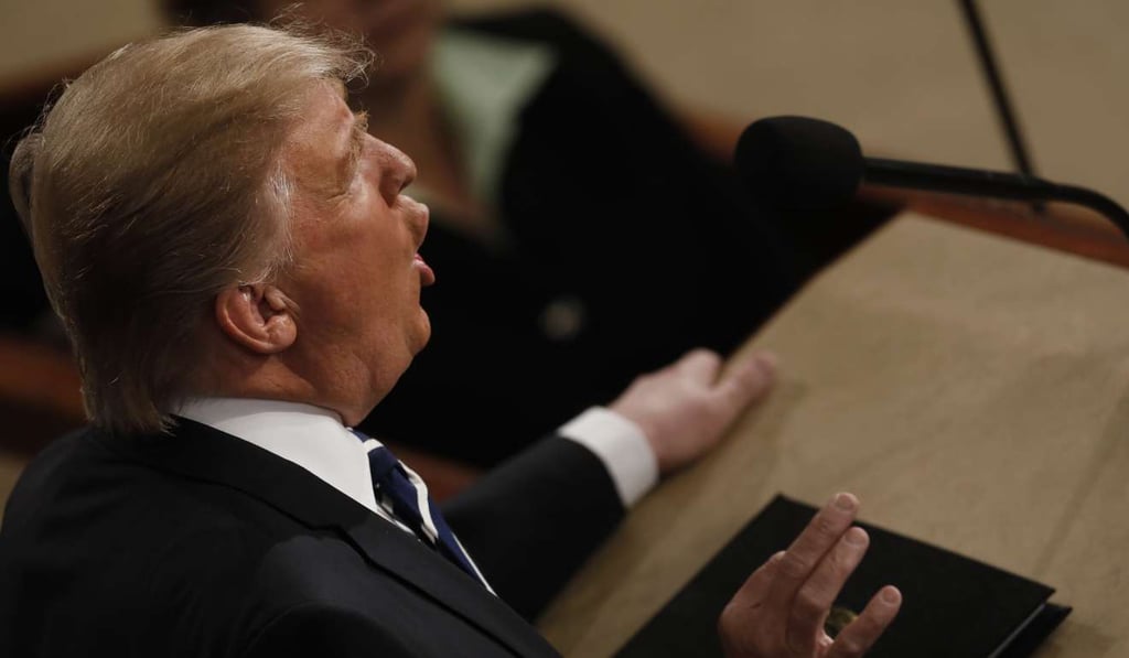 US President Donald Trump speaks during a joint session of Congress. Photo: Bloomberg