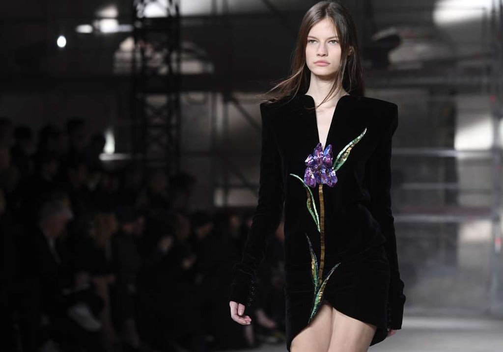 Yves Saint-Laurent’s autumn-winter 2017 collection at Paris Fashion Week. Photo: AFP