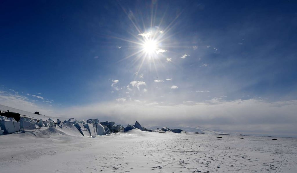 A frozen section of the Ross Sea at the Scott Base in Antarctica. Photo: Reuters