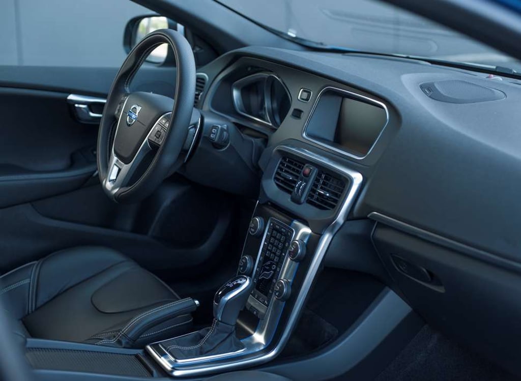 Volvo V40 R-design’s centre console is so festooned with buttons that it takes a while to work out what is what. Photo: Handout
