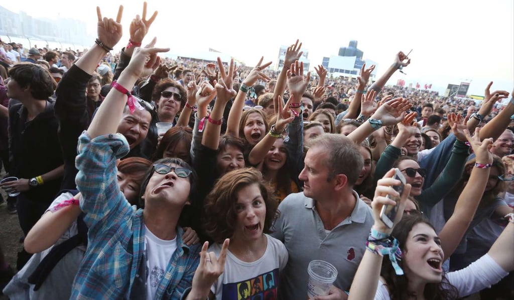 Music lovers attend the 2015 Clockenflap festival at the West Kowloon Cultural District. Hong Kong has a significant permanent resident population of Westerners, yet the label “ethnic minority” does not usually include them. Photo: Johnathan Wong
