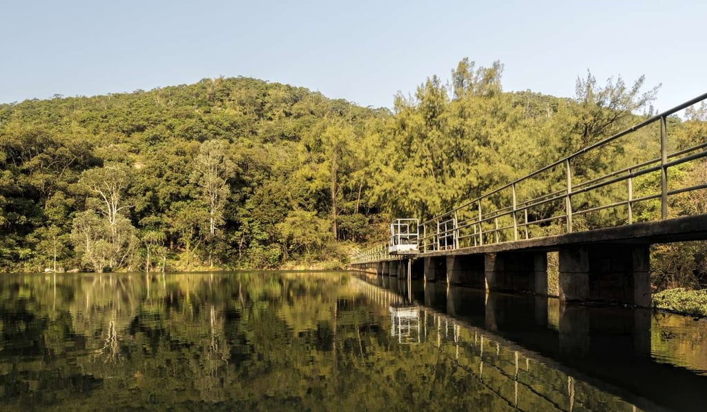 The Shap Long irrigation reservoir on Lantau’s Chi Ma Wan peninsula.