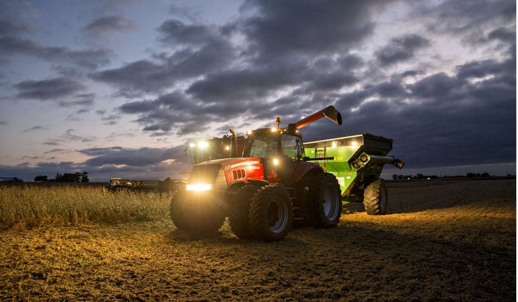 Soybeans being harvested in Princeton, Illinois, last year. China has emerged as the largest importer of American soybeans. Photo: Bloomberg