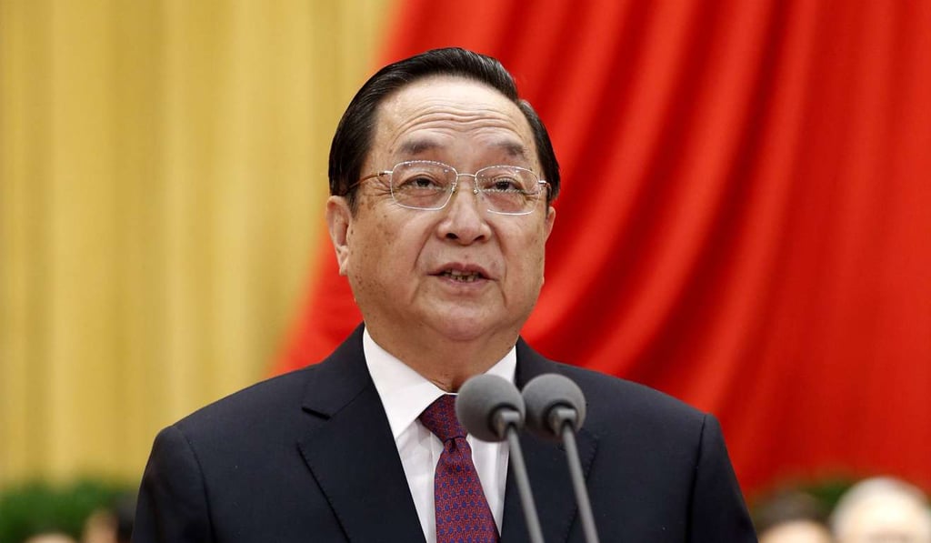 During his address, Yu Zhengsheng mentioned the CPPCC had supported its delegates in “endorsing” the interpretation of the Hong Kong Basic Law by the National People’s Congress Standing Committee in November. Photo: Xinhua