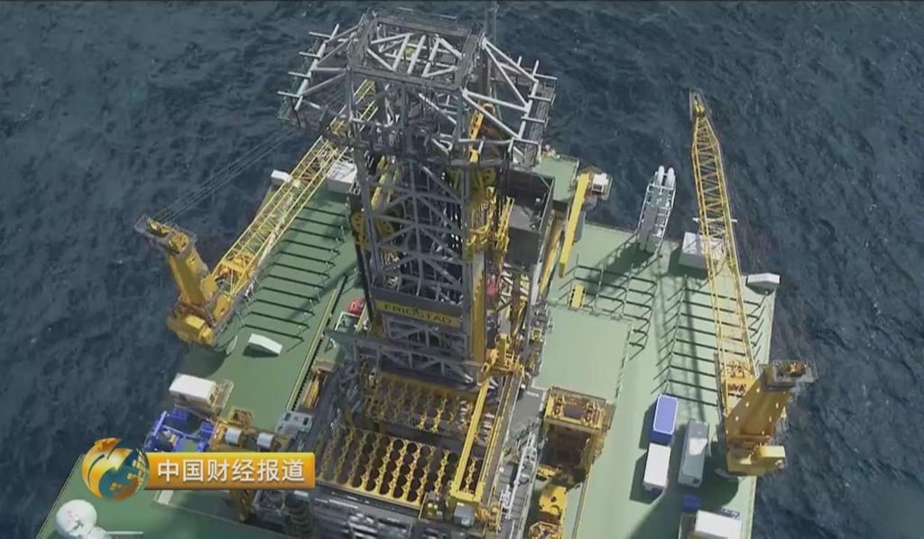 The Bluewhale 1’s deck is about the size of a soccer field. Photo: Handout