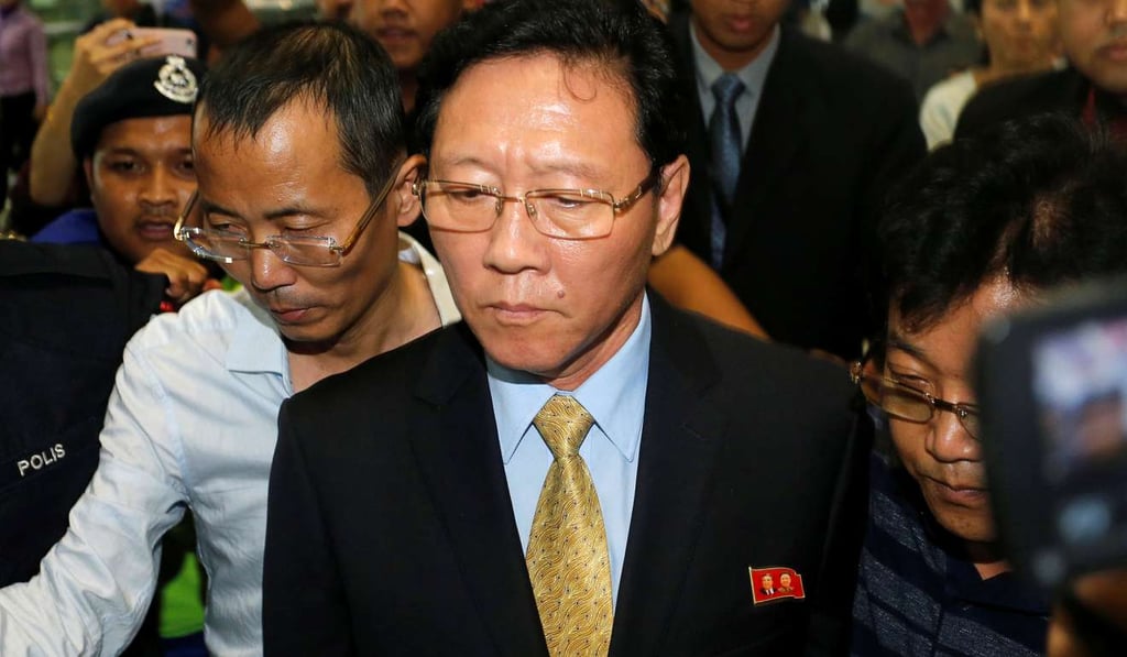North Korean ambassador to Malaysia Kang Chol at Kuala Lumpur International Airport. Photo: Reuters