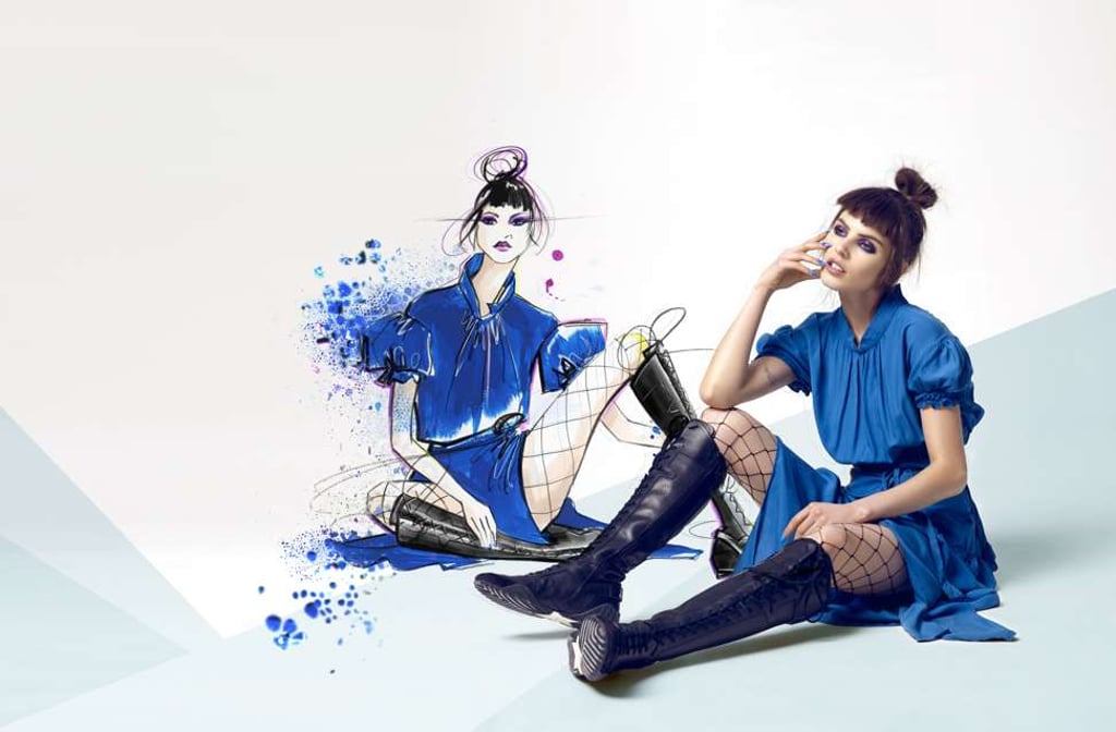 Dior, boots, HK$12,000; Andreas Kronthaler for Vivienne Westwood, dress, price on request; Agent Provocateur, tights, HK$350 Dior, boots, HK$12,000; Andreas Kronthaler for Vivienne Westwood, dress, price on request; Agent Provocateur, tights, HK$350