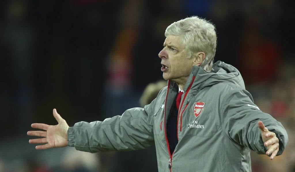Arsenal's manager Arsene Wenger moans at the referee. Photo: AP Arsenal's manager Arsene Wenger moans at the referee. Photo: AP
