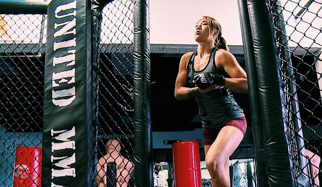 Angela Lee in training.