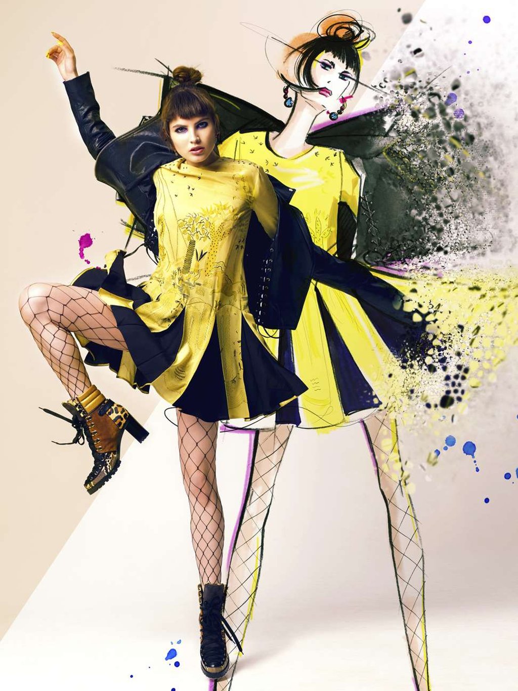 Valentino, dress, HK$33,000; Alexander McQueen, jacket, HK$12,000; Christian Louboutin, boots, HK$11,600; Vickisarge, earrings, HK$2,200; Agent Provocateur, tights, HKK$350 Valentino, dress, HK$33,000; Alexander McQueen, jacket, HK$12,000; Christian Louboutin, boots, HK$11,600; Vickisarge, earrings, HK$2,200; Agent Provocateur, tights, HKK$350
