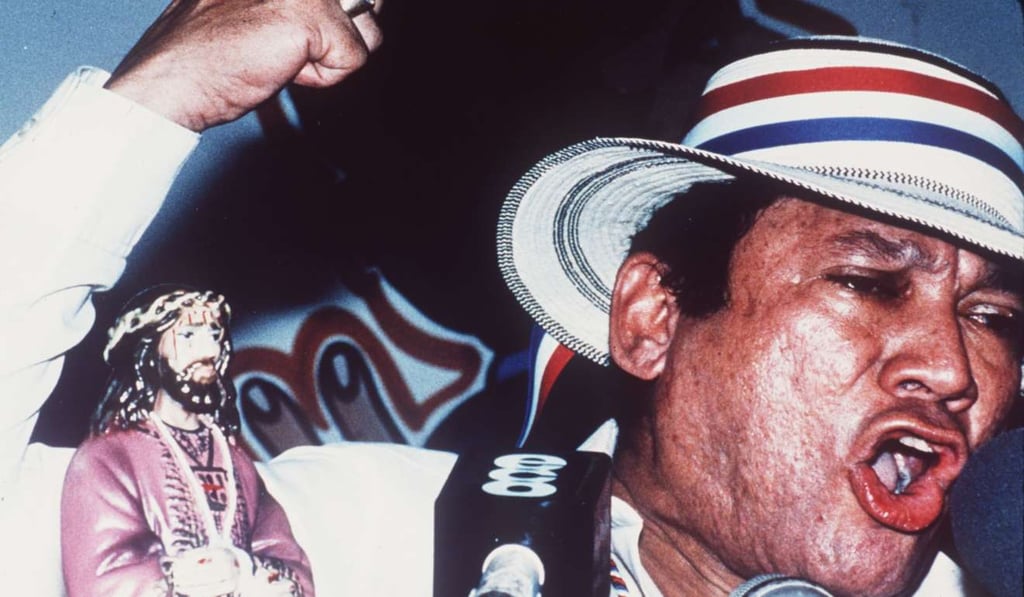 Panamanian dictator Manuel Noriega at a rally in 1989. File photo: TNS Panamanian dictator Manuel Noriega at a rally in 1989. File photo: TNS