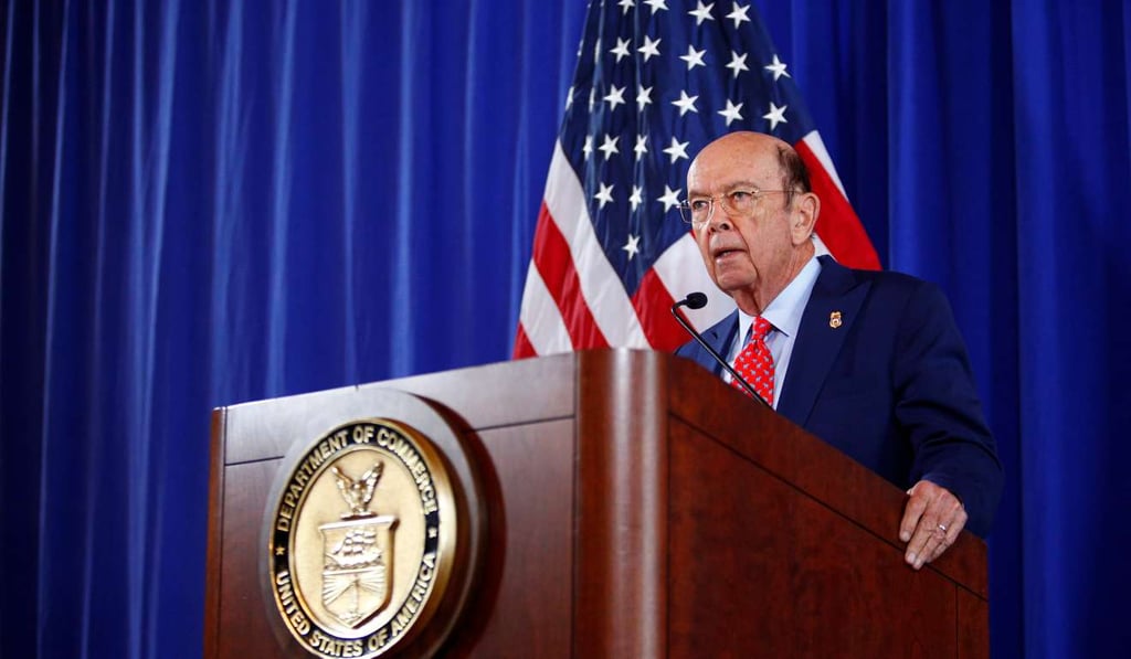 Commerce Secretary Wilbur Ross holds a news conference after record penalties were imposed on China’s ZTE for sanction violations with Iran and North Korea. Photo: Reuters
