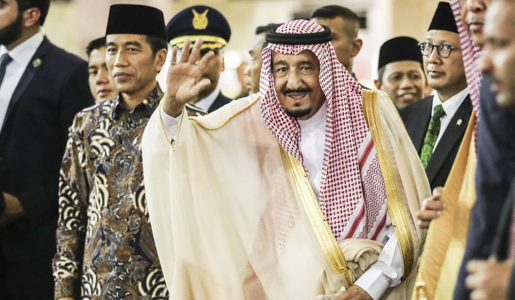 Saudi Arabia's King Salman bin Abdulaziz al-Saud waves as he visits Jakarta, Indonesia, last week. Photo: EPA