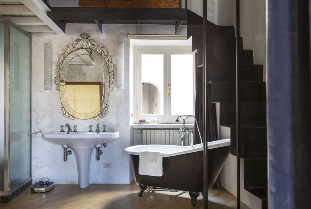 The bathroom in a Pasquino suite.