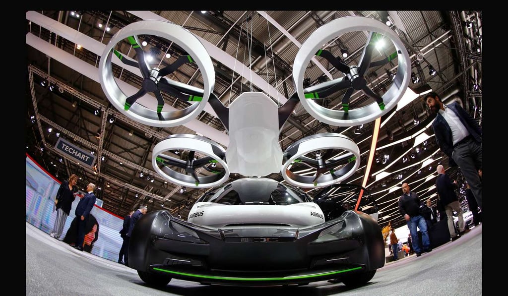 A modular ground and air passenger concept vehicle system is presented by Italdesign and Airbus. Photo: Reuters