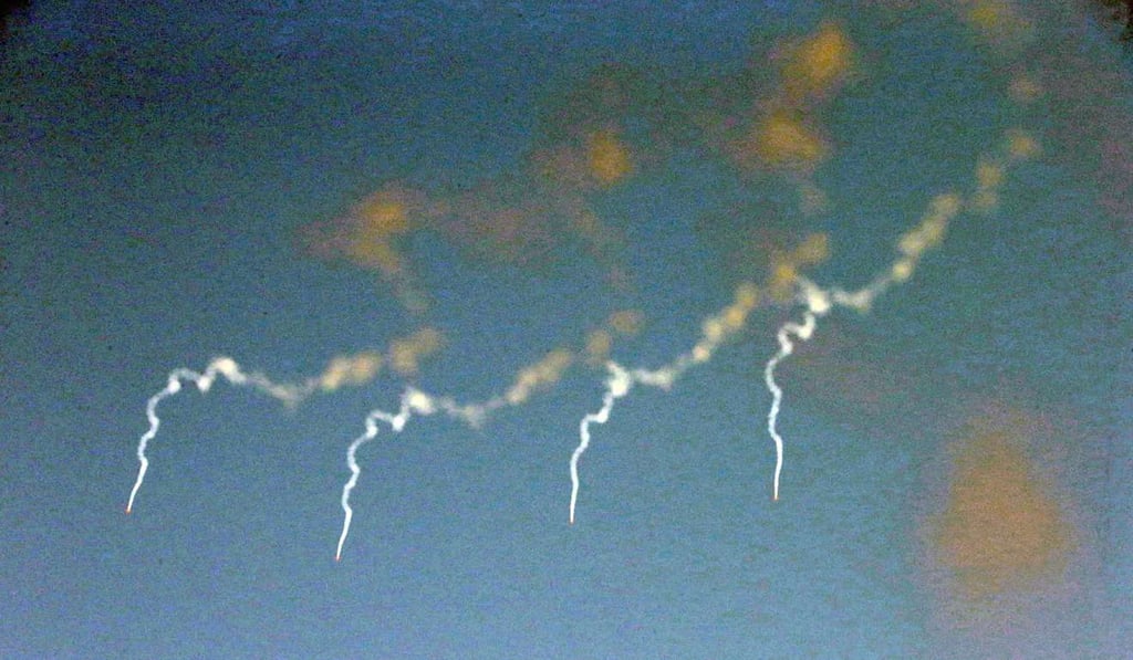 Four ballistic missiles fired by Korean People’s Army. Photo: AFP